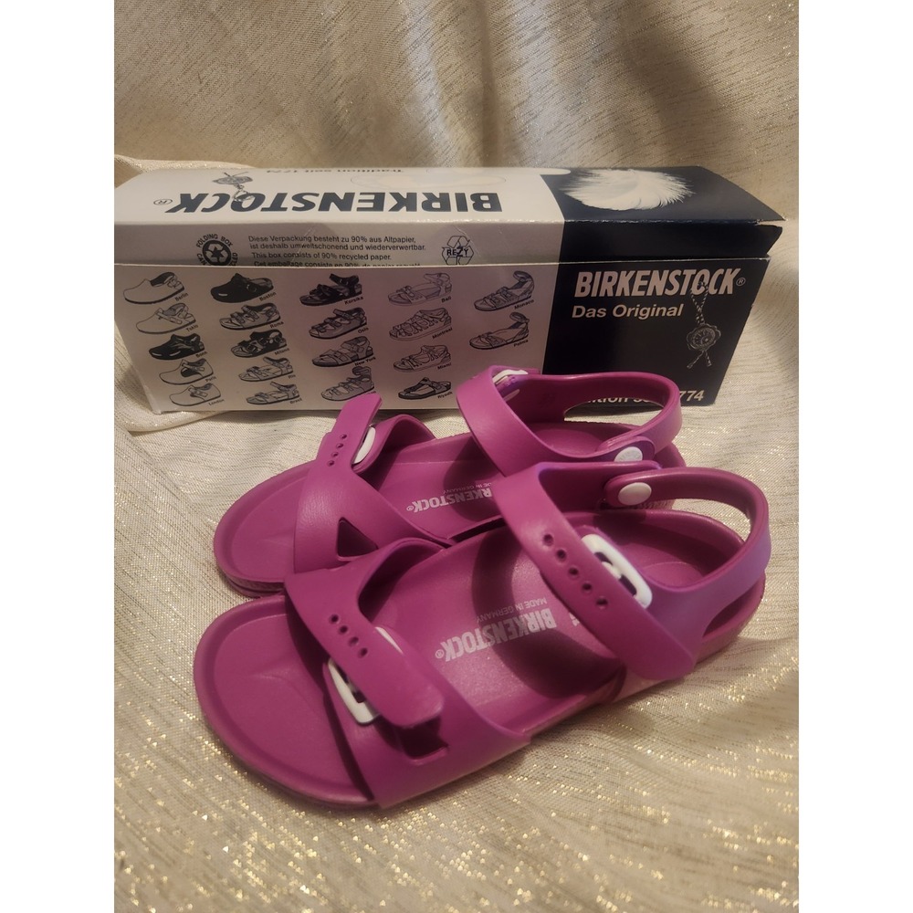 Birkenstock Rio Eva Kids Sandals Purple Pink Shoes Child Size L1 NEW